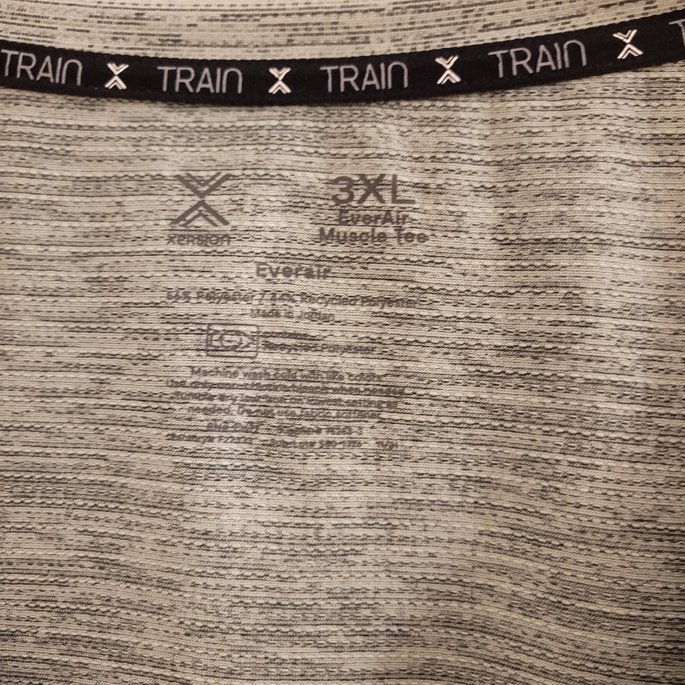 Mens Sleeveless Muscle Tank Everair Quick Dry Breathable 3x Plus Gray/Black NWT - Picture 3 of 5